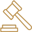 Gavel icon representing trial-ready Columbus car accident attorneys prepared to take cases to court